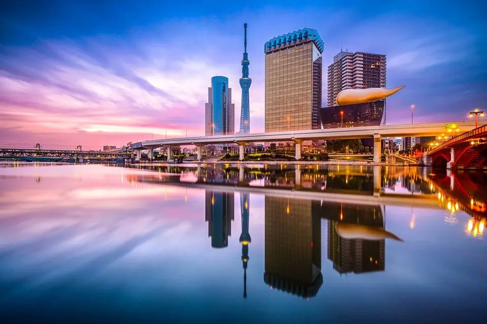 Tokyo in the evening.