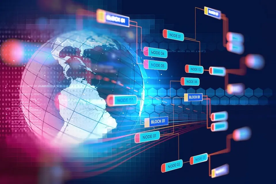 Pictorial explanation of nodes in blockchain network.