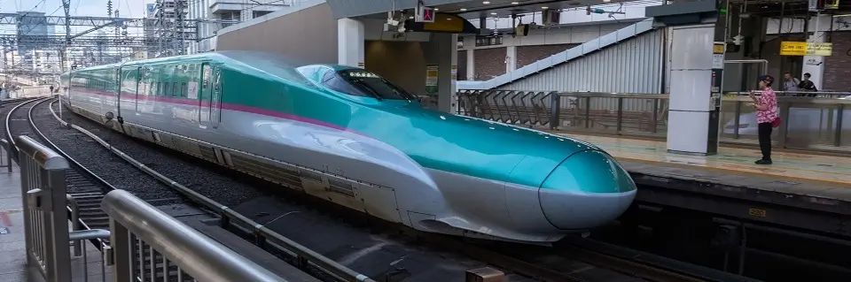 Shinkanset (bullet) train in Japan.