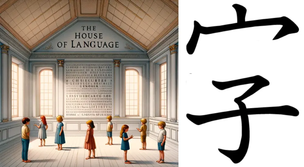The origin of the shape of Japanese Kanji aza or ji (character/letter).